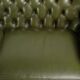 Green cow leather 2.5-seater Chesterfield sofa in English style
