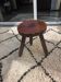 Vintage brutalist tripod stool popular in France 1950.