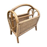 Porte revue rotin vintage