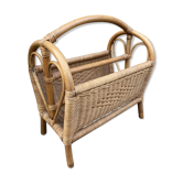 Porte revue rotin vintage