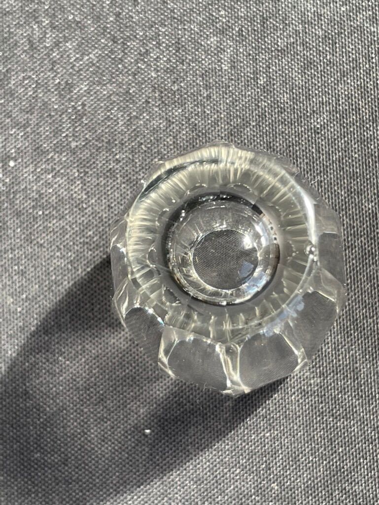 Liquor cabaret - Art Deco - Blown and cut crystal, mahogany or ebony macassar and stainless steel