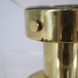 Kaiser brass lamp & amber glass