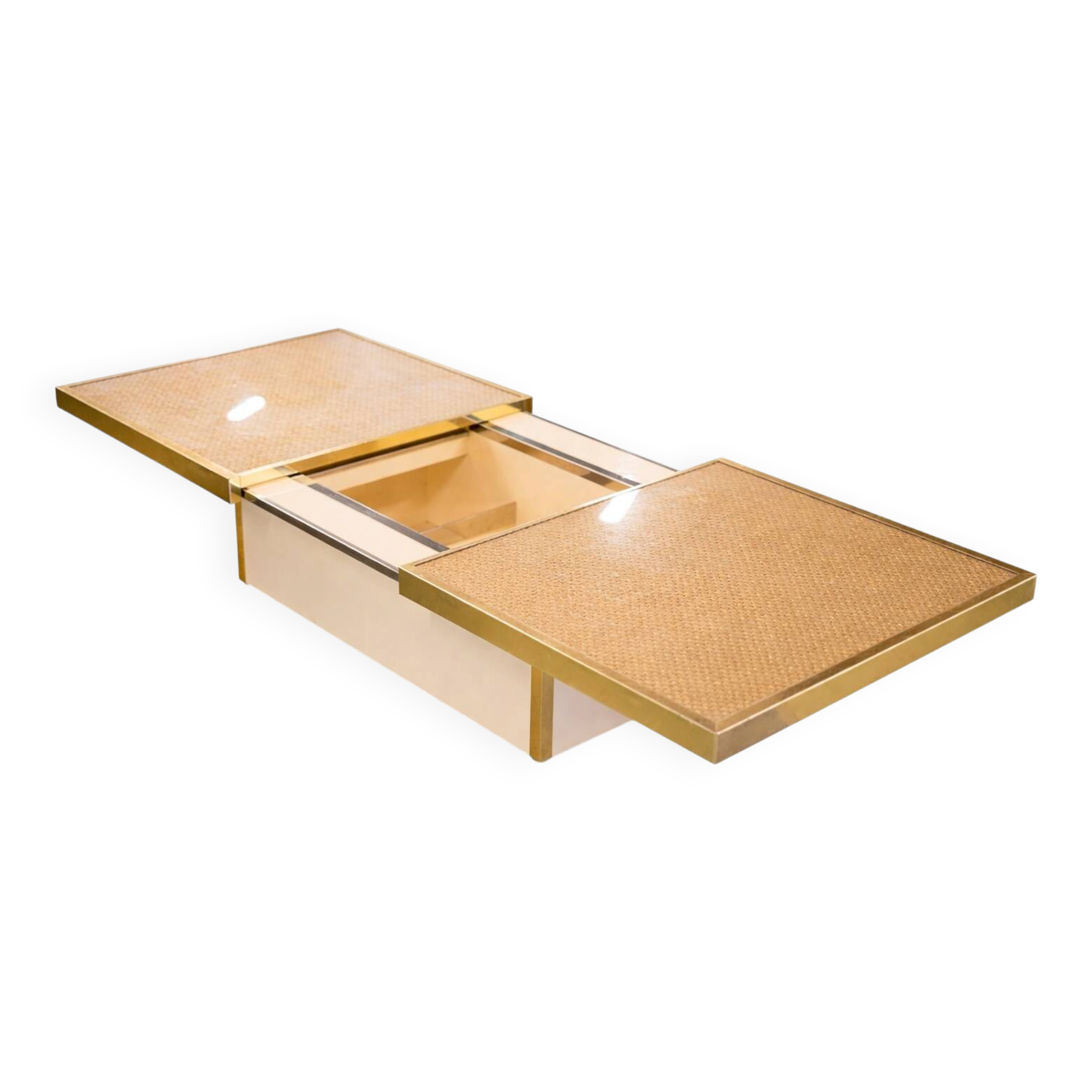 Coffee table bar Maison Lancel in the style of Willy Rizzo 1970.
