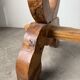 Table artisanale en orme massif, art populaire