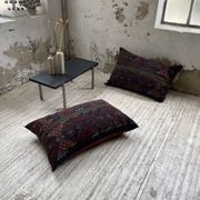 Pair of vintage XXL Kilim cushions
