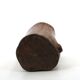Small brutalist monoxyle vase in wood, 1970s.
