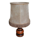 Turned wood lamp