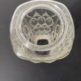 Tulip in worked transparent glass. Square shape. (6 available)