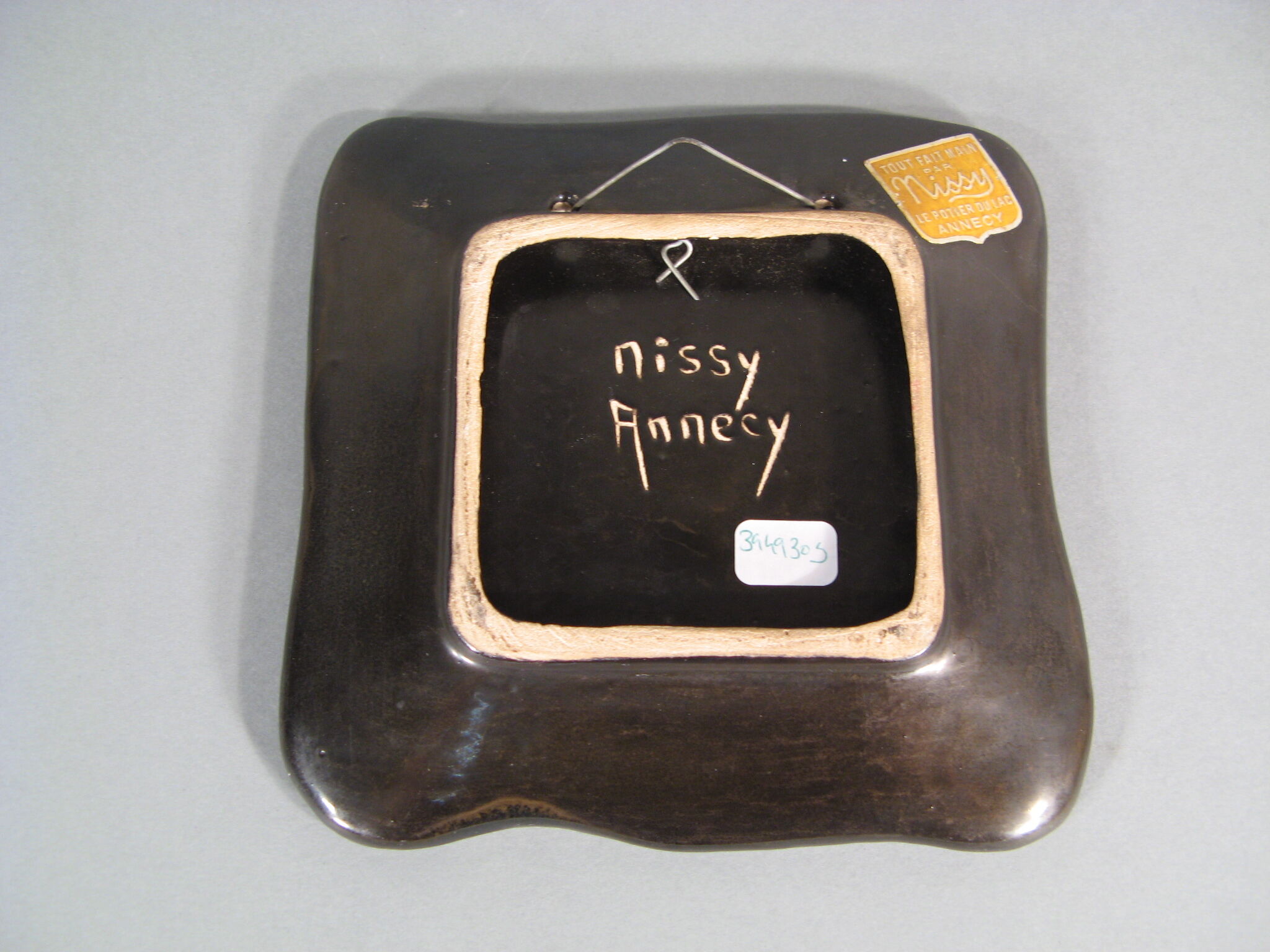 Vintage ceramic wall plate ibex décor nissy annecy the potter of the lake