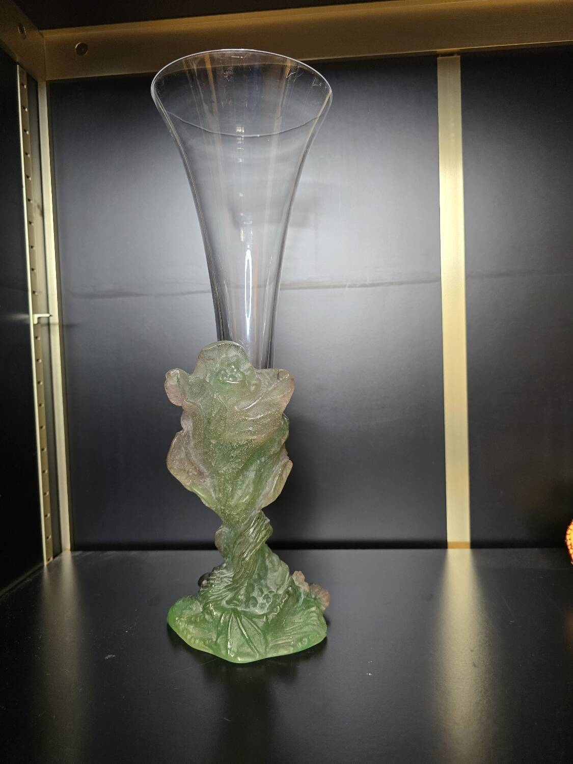 Soliflore "Nature" DAUM in glass paste and crystal, 1988