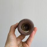 Set of 3 small enamelled ceramic mugs