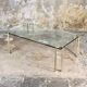 Brass and glass coffee table model T24 by Peter Ghyczy