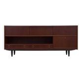 Buffet en teck, design danois, années 1970, fabriqué au Danemark