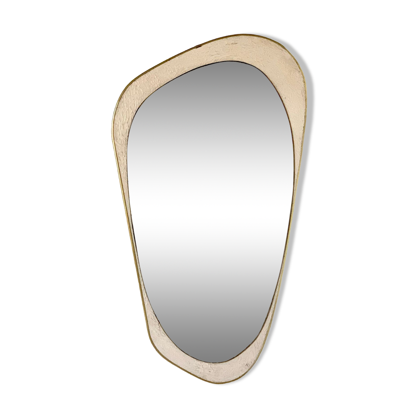 Asymmetrical gold wall mirror rearview mirror