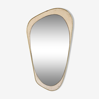 Asymmetrical gold wall mirror rearview mirror