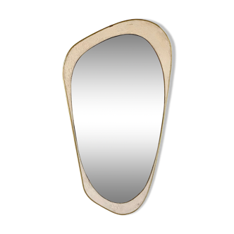 Asymmetrical gold wall mirror rearview mirror