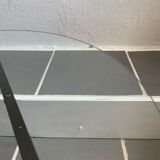 Vintage glass and metal tripod table