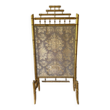 Fire screen, 19th century bamboo-style fireplace screen
