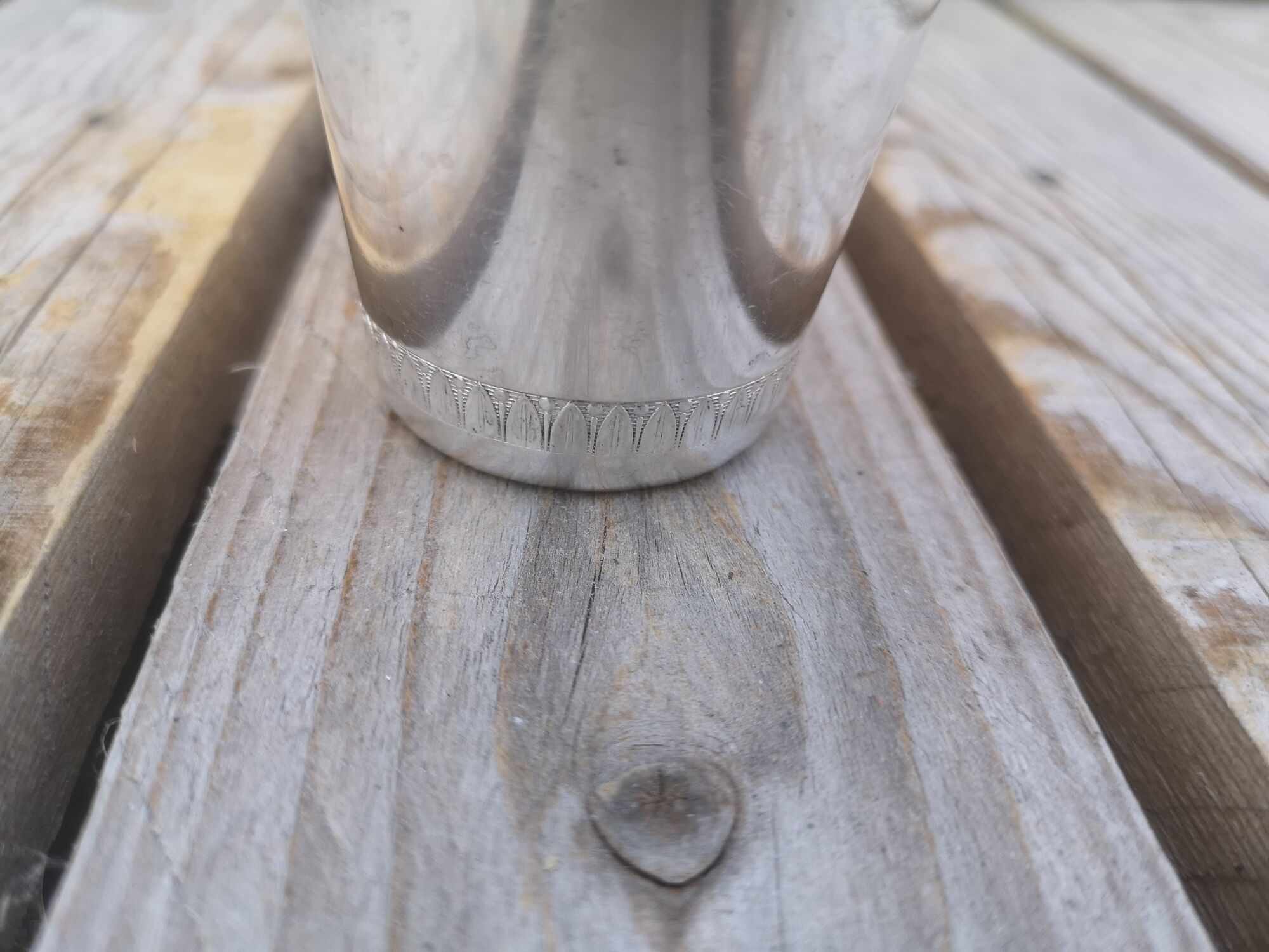 Silver metal timbale