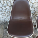 Pair of Ray and Charles Eames chairs on Dowel Bases, Herman Miller USA