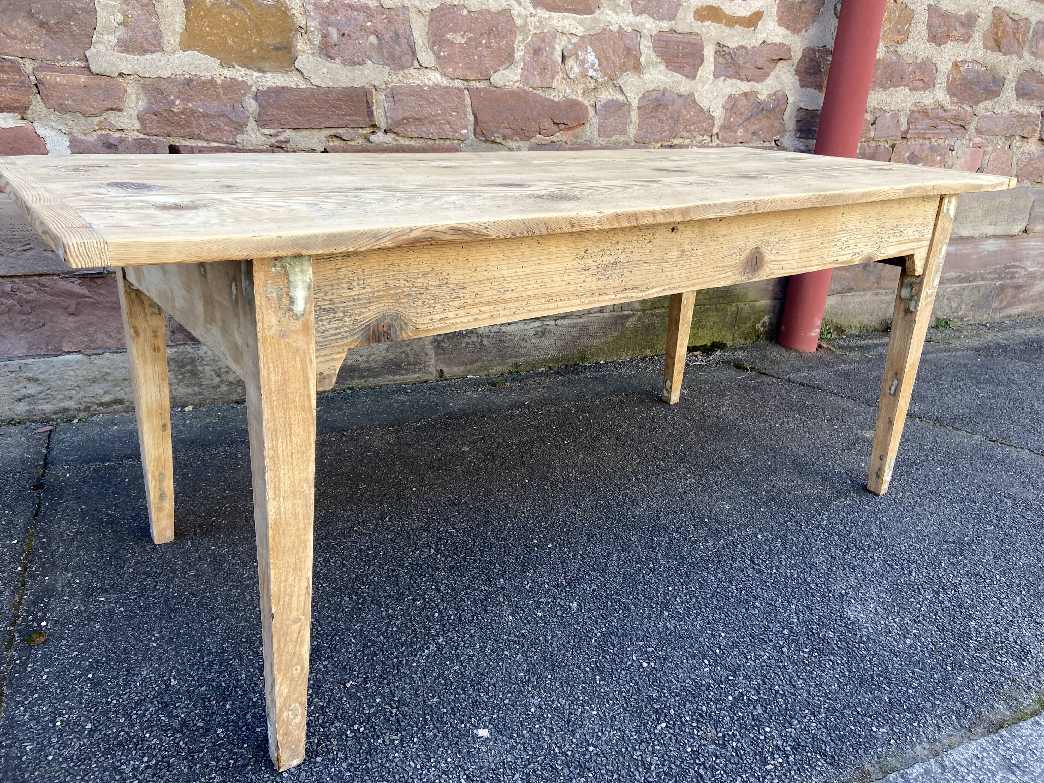 large farmhouse table Alsace 190cm fir 1900