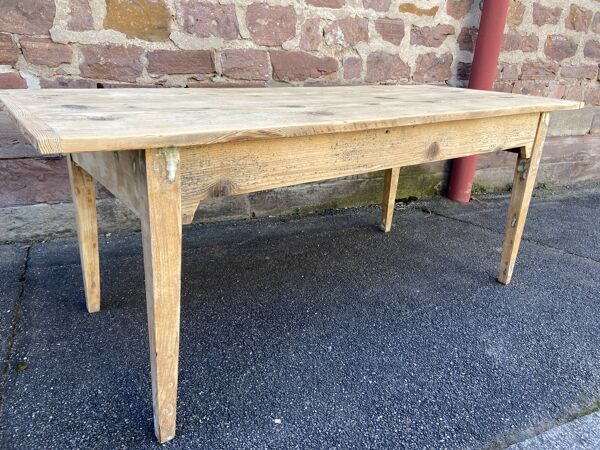 Table de ferme alsace 190cm en sapin 1900