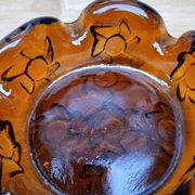 Cendrier vintage en verre épais
