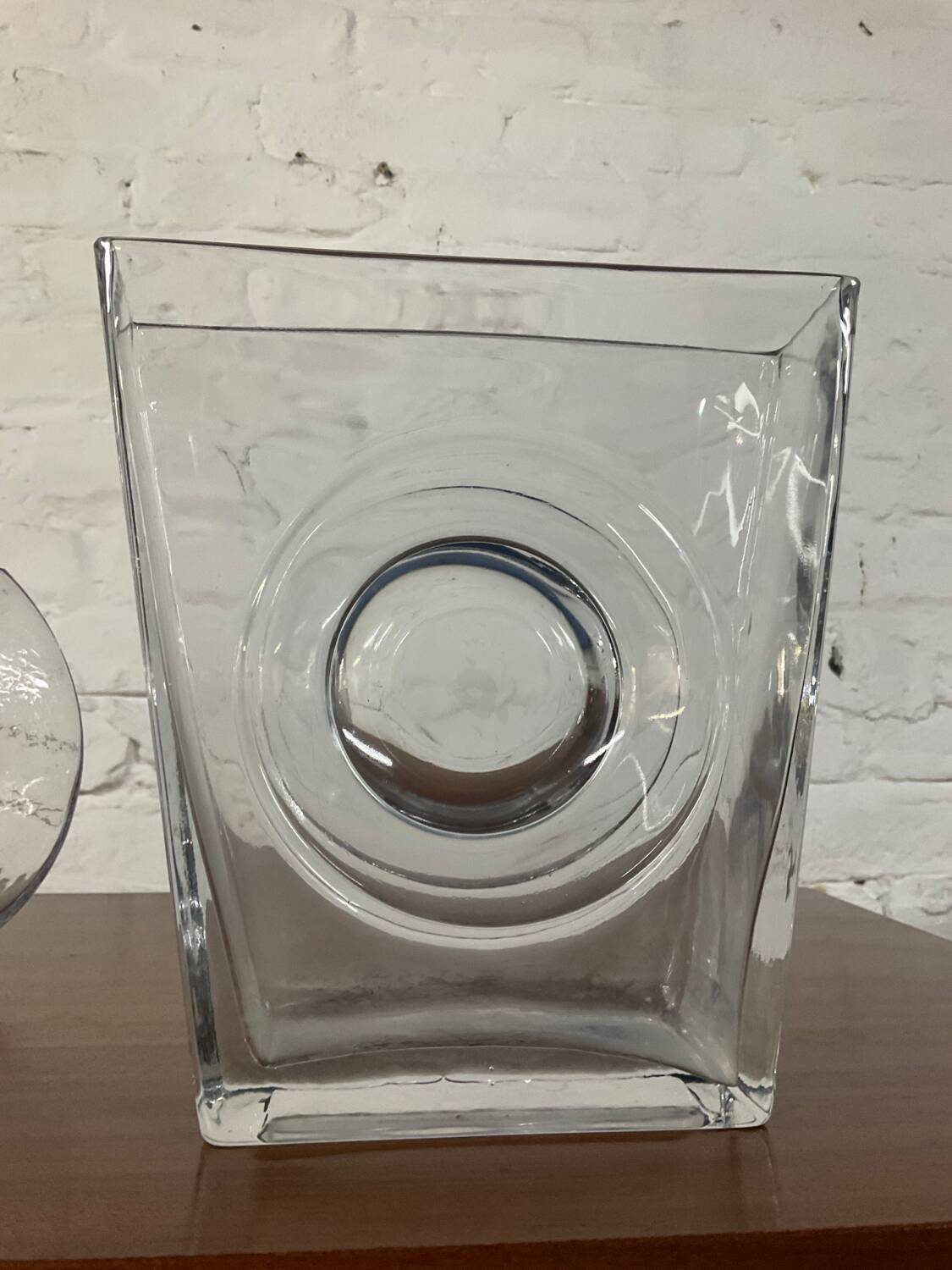 Trio of vintage molded glass vases from the 70s