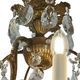 Italian 1940’s Bronze brass and Crystal chandelier