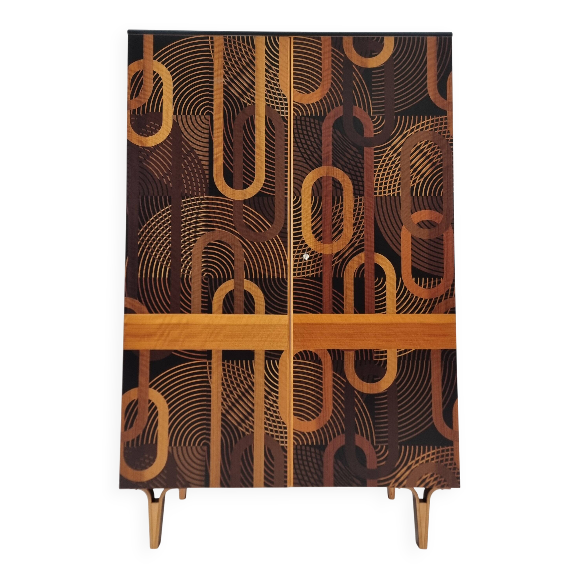 Vintage beech wardrobe, 1970s