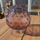 Giant glass 23 cm Empoli amethyst honeycomb blown glass