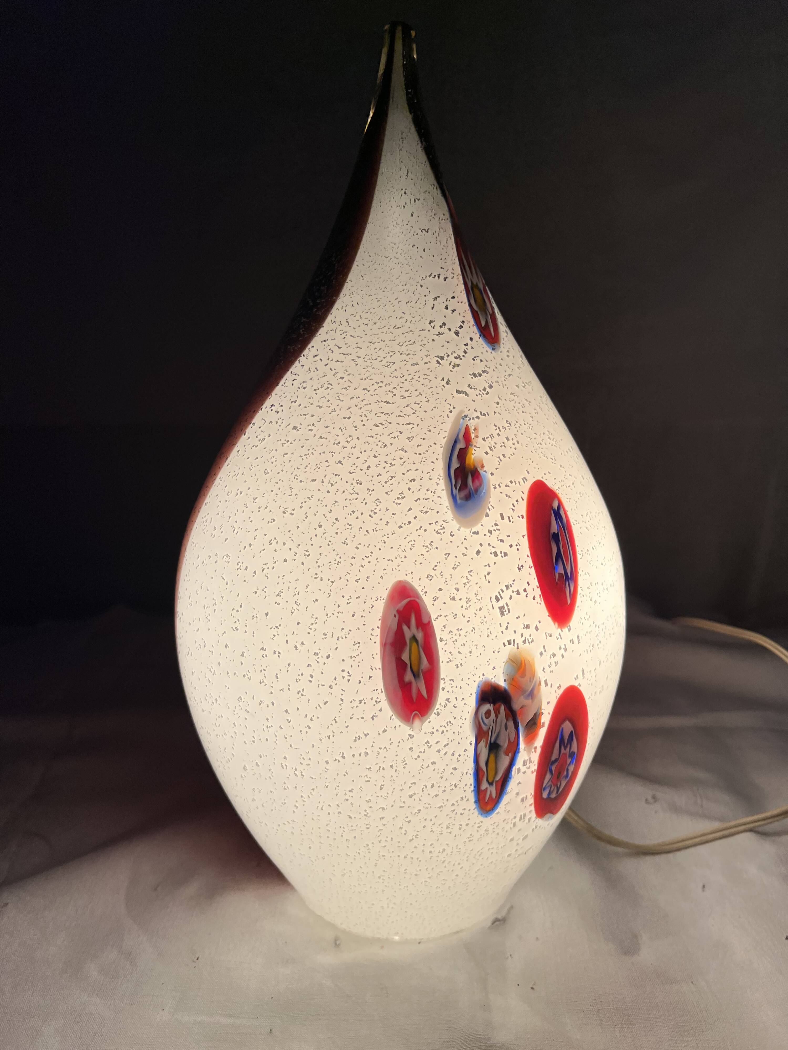 Murano glass drop lamp design from the 70s