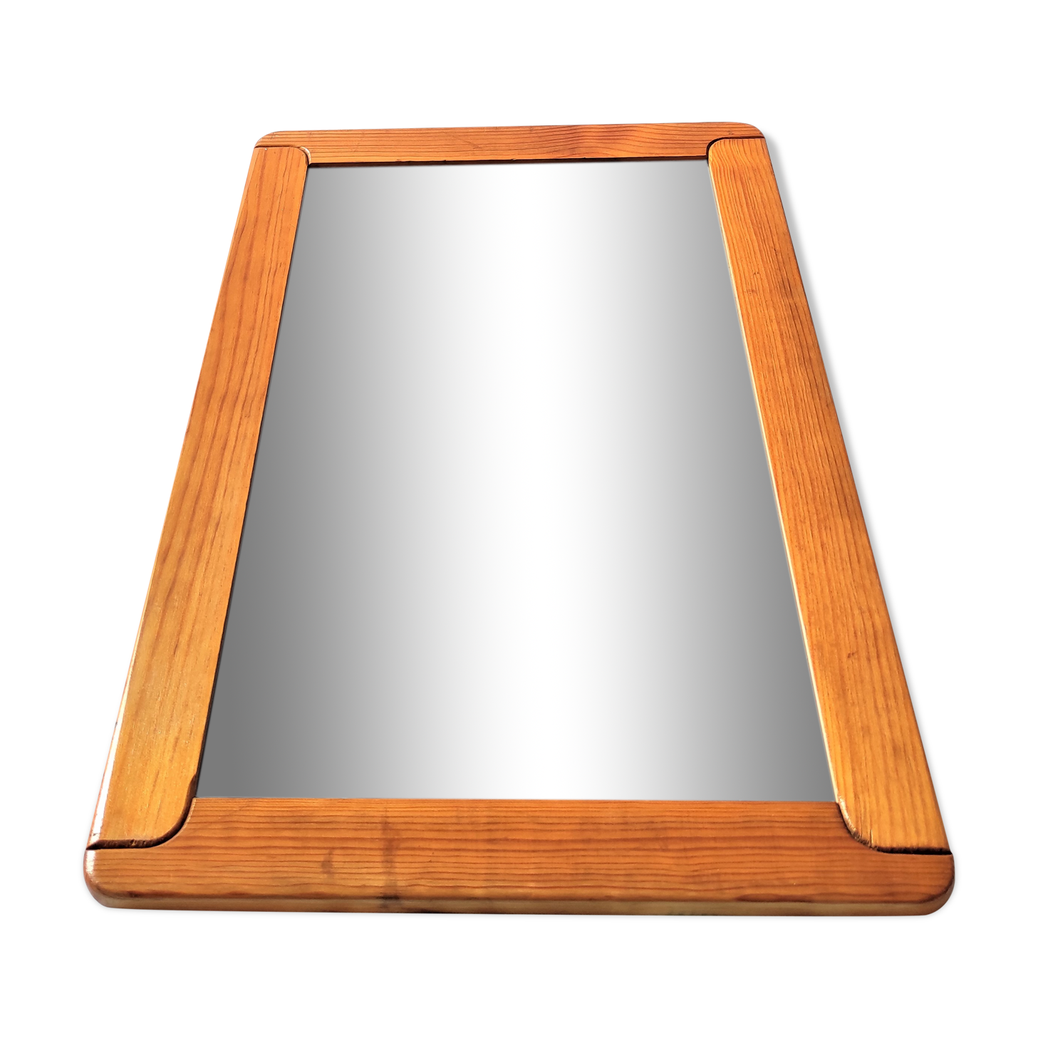 Rectangular mirror pine entourage from the 70s