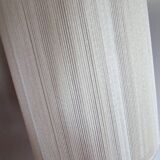 Vintage rustic chic wood table lamp with ecru thread shade