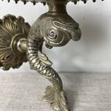 Applique poisson de style art déco en métal argenté
