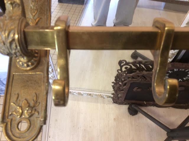Brass luggage rack