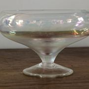 Old iridescent glass cup