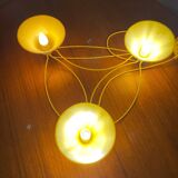 Vintage 3-light pendant light by Le Dauphin circa 1980s