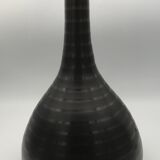 Vase in glazed ceramic with brown and brown striped design by asa sélection