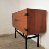 Small teak and metal sideboard, 70s