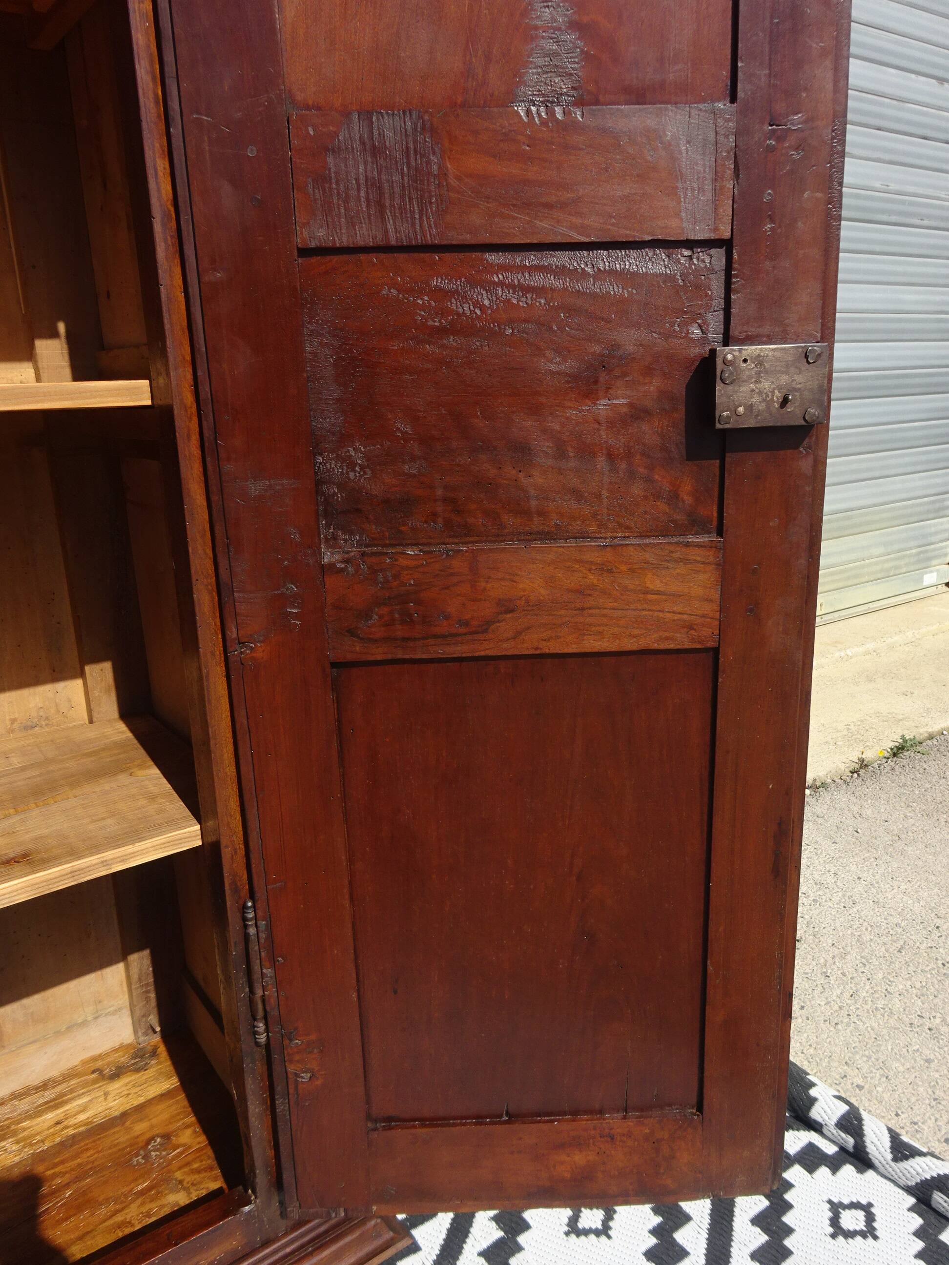 Antique Louis XIII wardrobe, diamond points