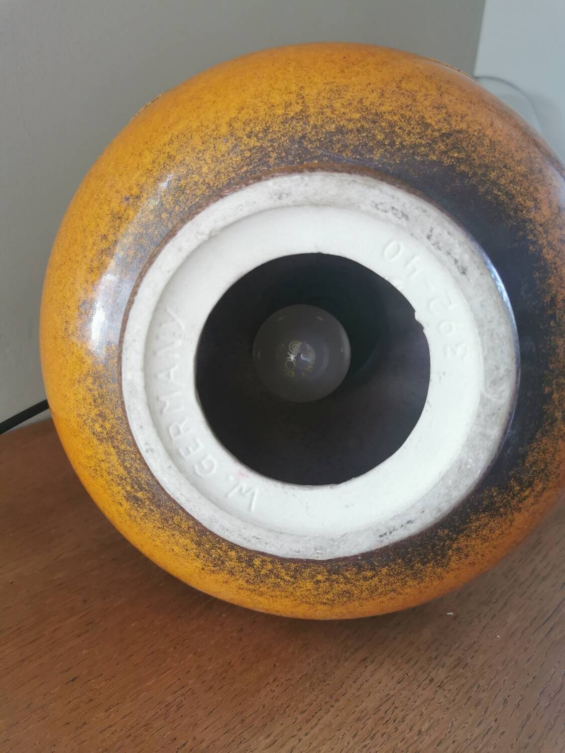 Vintage ceramic lamp base from the 70s