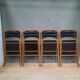 4 folding chairs metal and skai