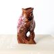 Vallauris fish pitcher vase from the 60s, amber and pink
