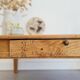 Table de ferme basse bois brut