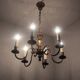 Vintage six-arm chandelier, 1970's.