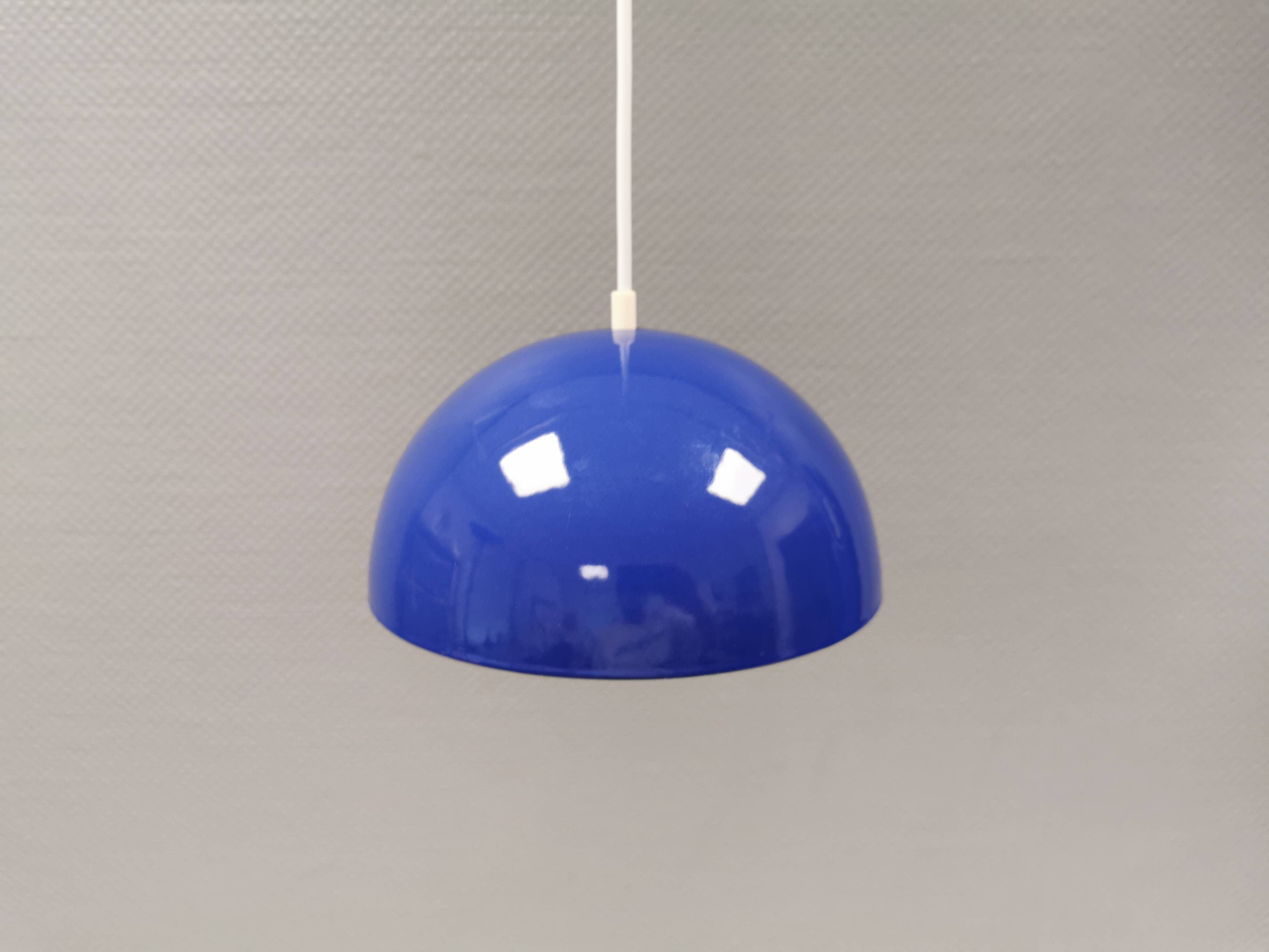 Vintage Verner Panton Flowerpot VP1 Enamel Hanging Lamp, Danish Design