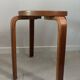 Pair of Artek stools model E60 (rare version with 4 legs), Alvar Aalto