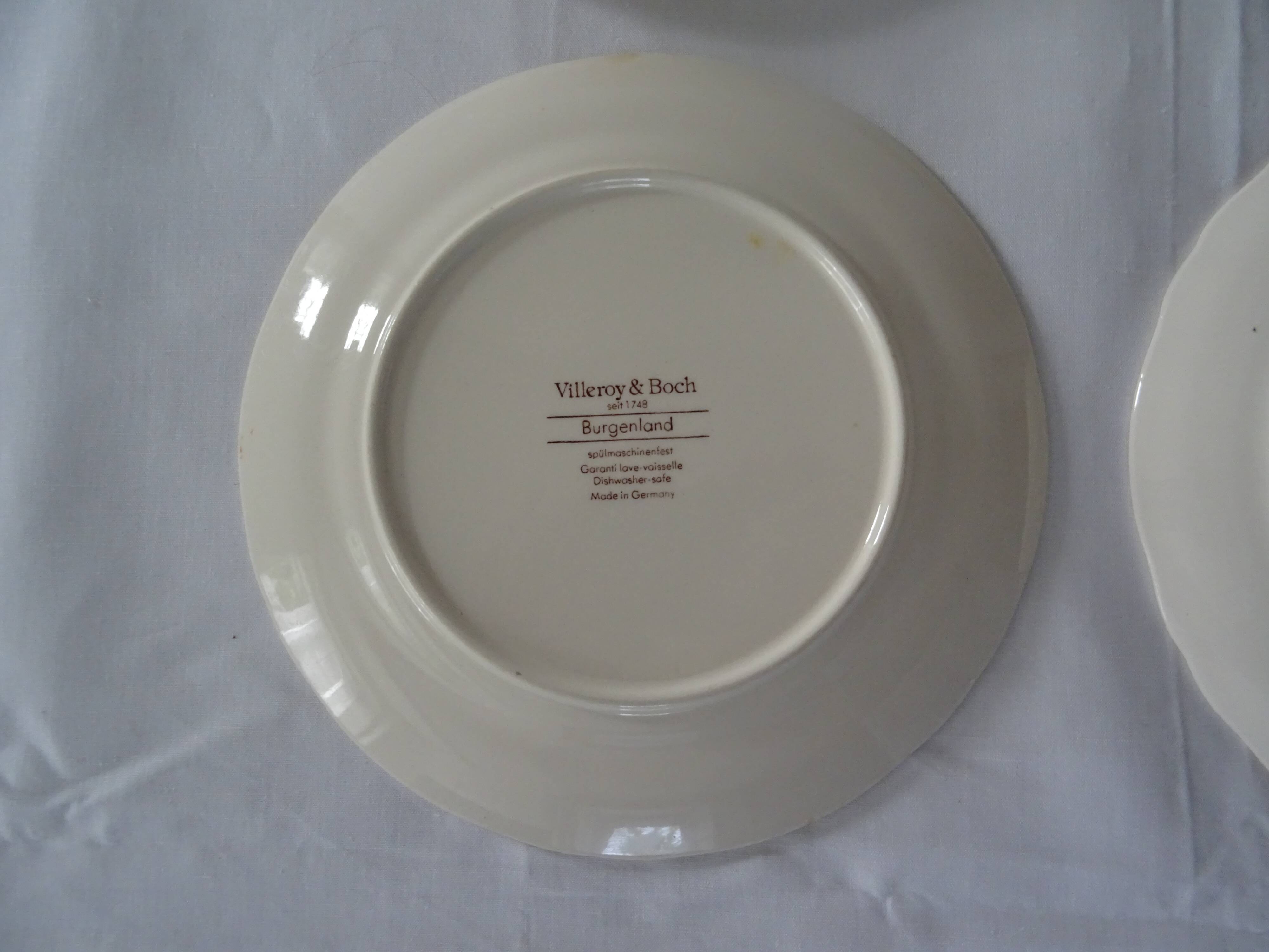 4 plates old faience 506 112 villeroy boch burgenland blue