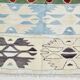 5x8 Geometric Wine Red Blue Vintage Rug, 144x241Cm